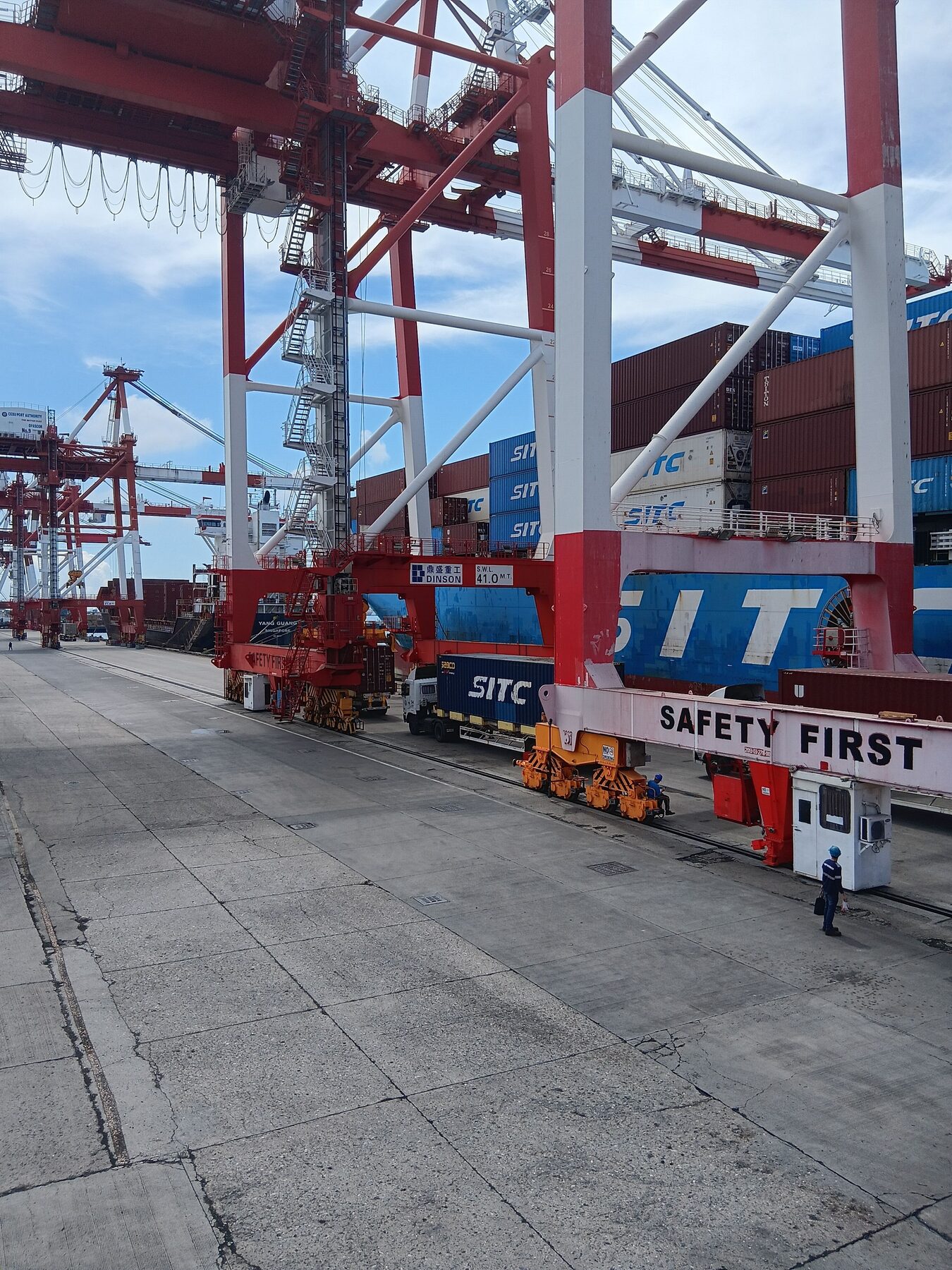 Container terminal prepared for international export shipping