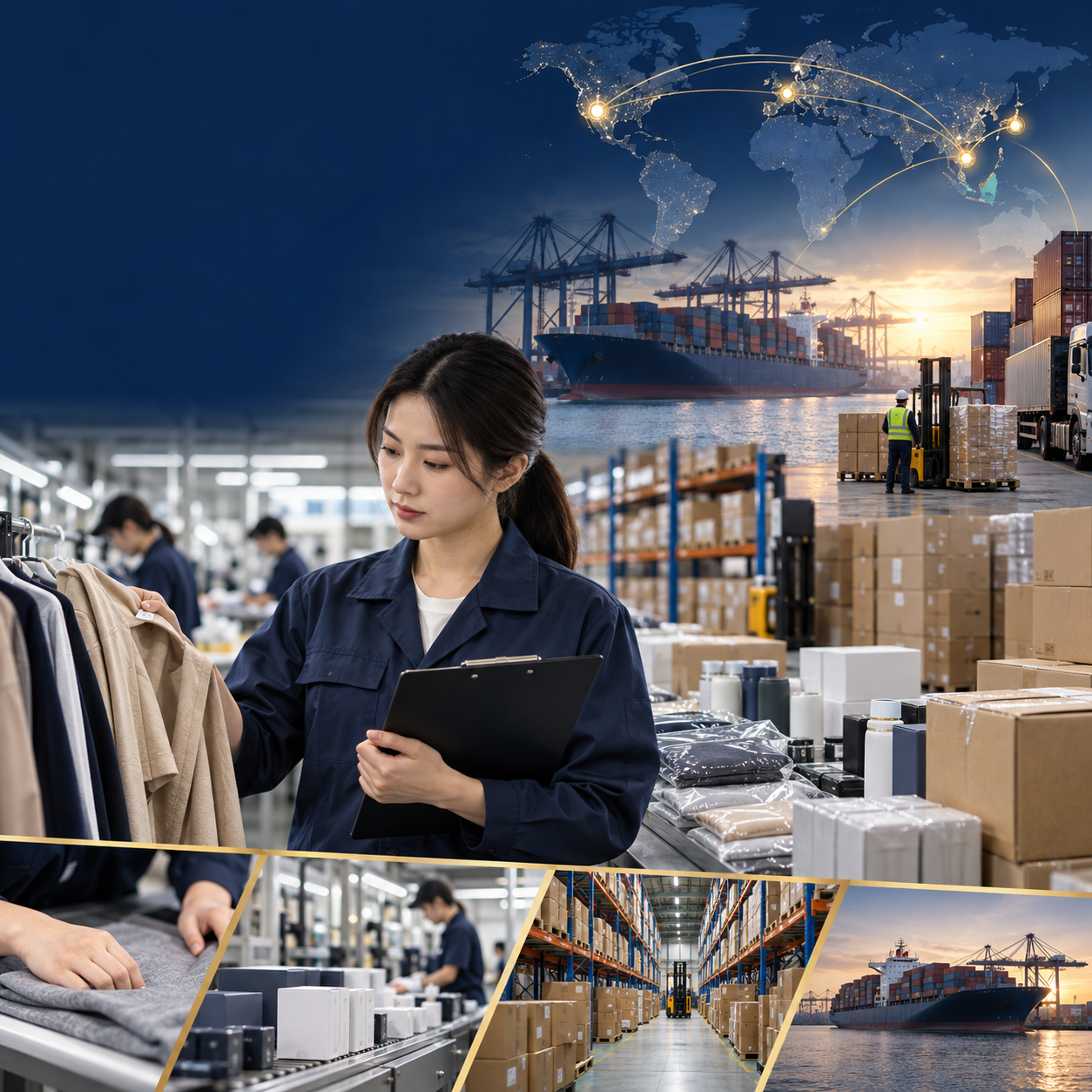 Quality inspection, packing, warehousing and international shipping services